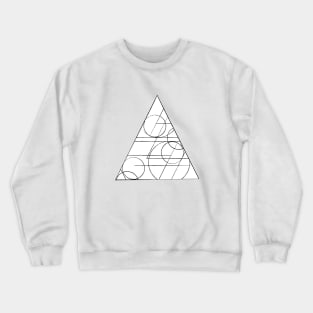 Geometric modern black white abstract Crewneck Sweatshirt